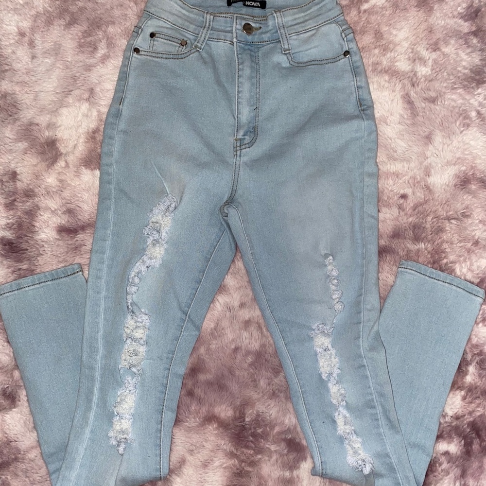 Distressed jeans